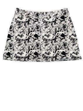 Tranquility by Colorado Clothing Floral Skort Black White Stretch Pull On Med